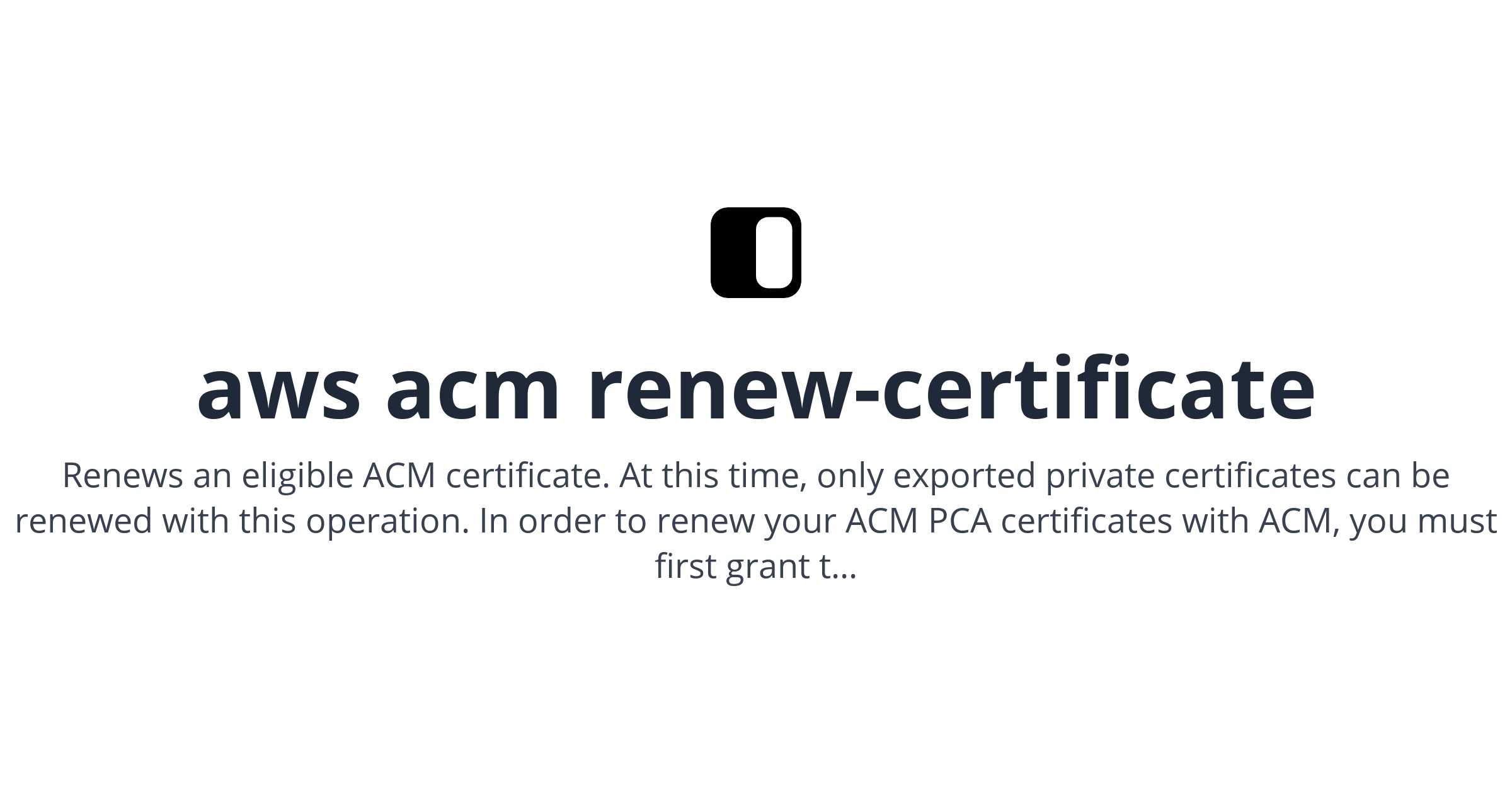 aws acm renew certificate Fig aws acm renew certificate Fig
