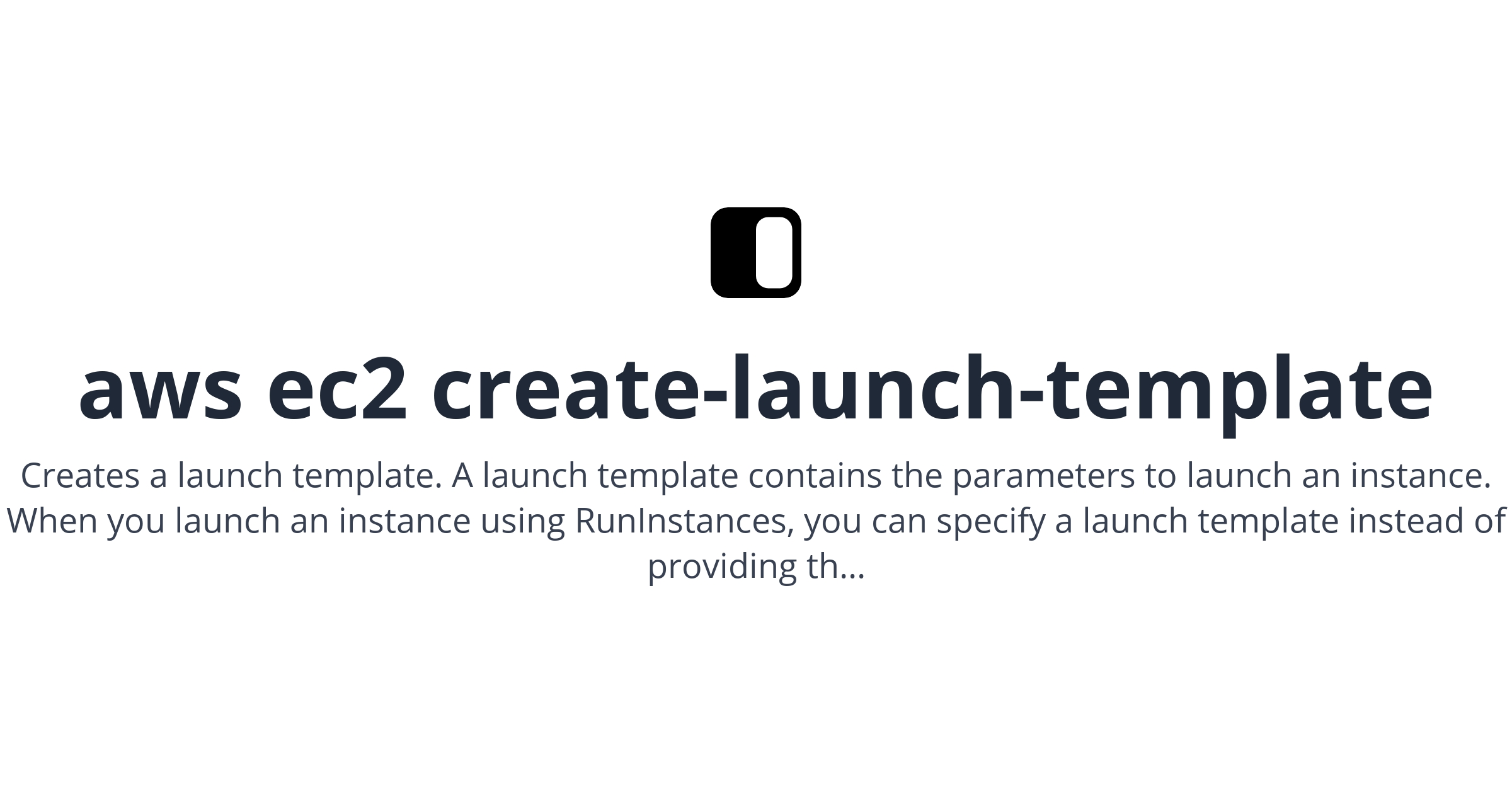 aws ec2 create launch template Fig aws ec2 create launch template Fig