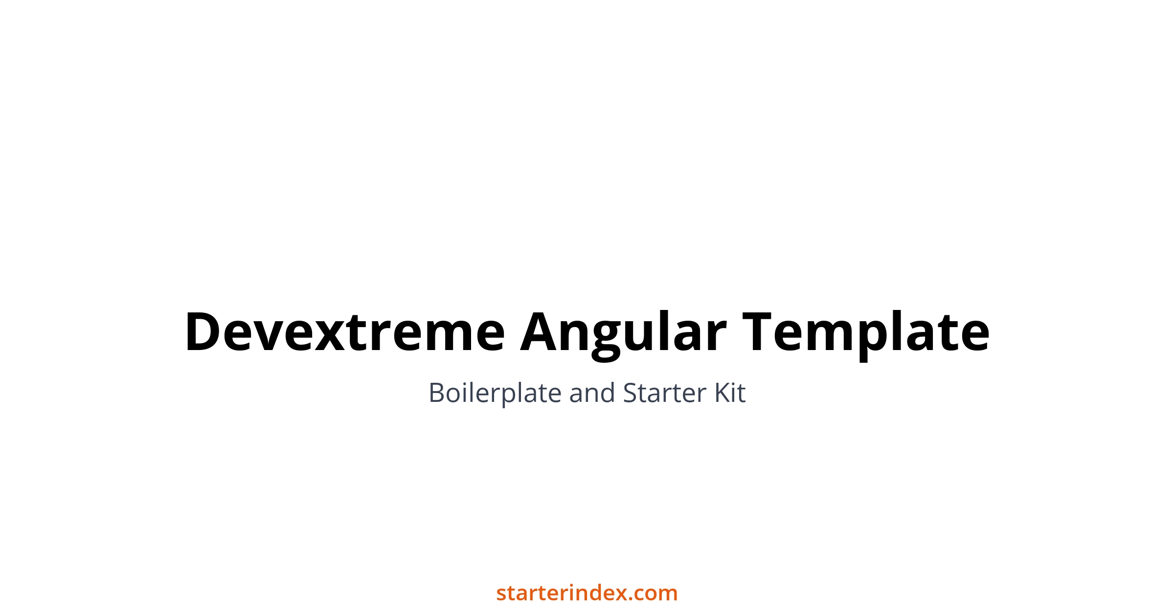 Devextreme Angular Template | Starter Index